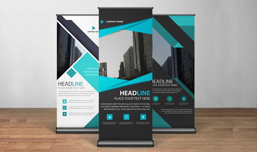 Roll-up banner stands